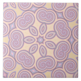 Dreamy Swirls - Pastel Psychedelic Mönster Kakelplatta