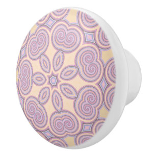 Dreamy Swirls - Pastel Psychedelic Mönster Knopp