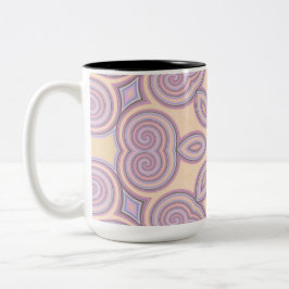 Dreamy Swirls - Pastel Psychedelic Mönster Två-Tonad Mugg