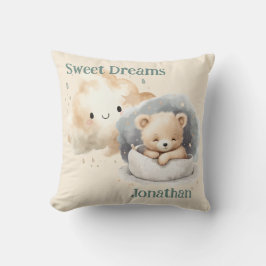Dreamy Teddy Bear Sky Design Kudde