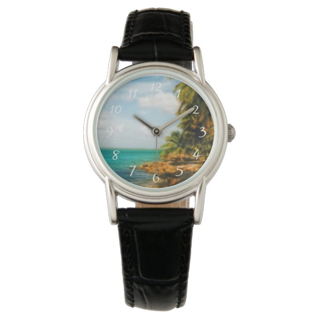 Dreamy Tropical Beach Armbandsur (Framsida)