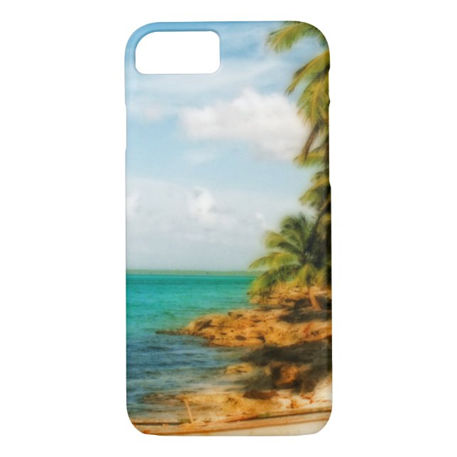 Dreamy Tropical Beach med Rowboat Case-Mate iPhone Skal (Baksida)
