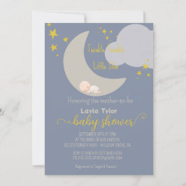 Dreamy Twinkle Twinkle Little Star Baby Shower Inbjudningar