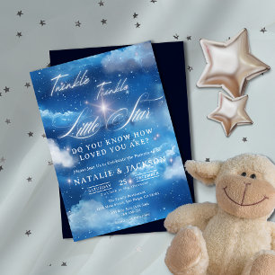 Dreamy Twinkle Twinkle Little Star Baby Shower Inbjudningar