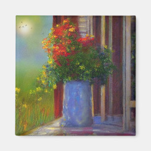 Dreamy Vas av blommor Magnet