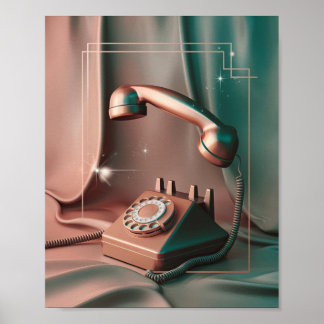 Dreamy Vintage Telefon Poster