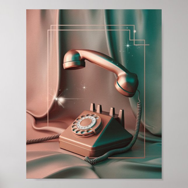 Dreamy Vintage Telefon Poster (Framsidan)