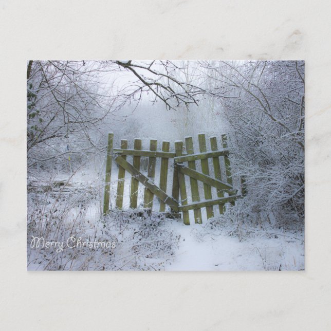 Dreamy vinterunderland vykort (Framsida)