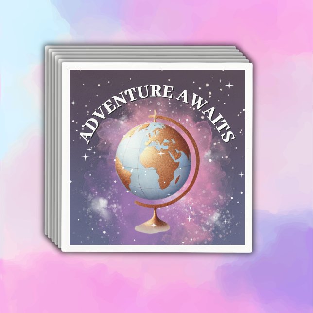 Dreamy Watercolor Äventyr Awaits Baby Shower Pappersservett (Skapare uppladdad)