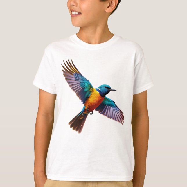 Dreamy Watercolor Bird T-Shirt (Framsida)