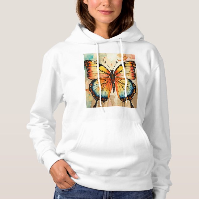 Dreamy Watercolor Butterfly T-Shirt Design (Framsida)