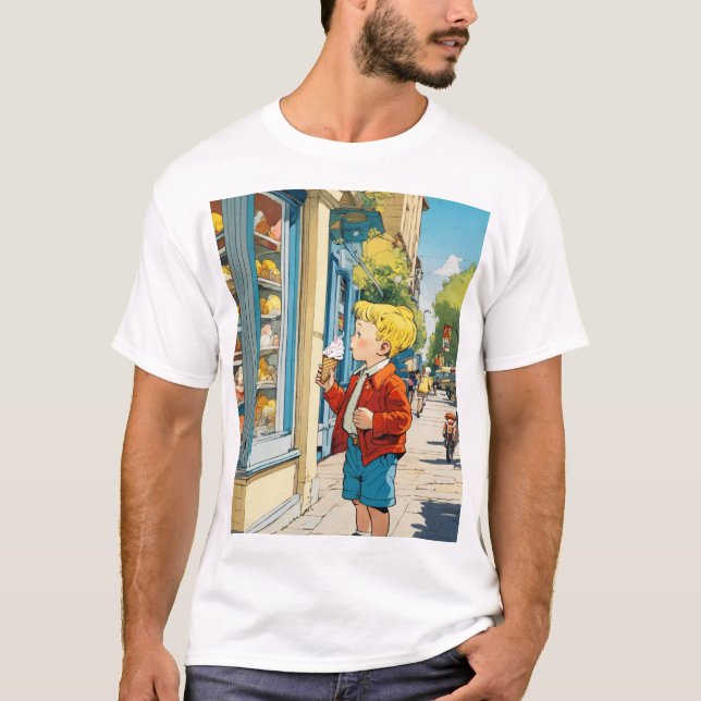 Dreamy Watercolor Cityscape T-Shirt (Framsida)