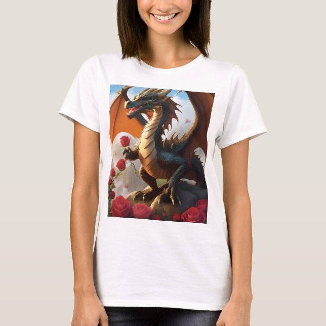 Dreamy Watercolor Dragon T-Shirt (Framsida)