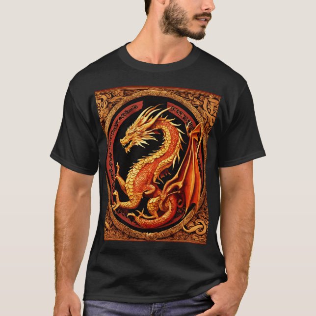 "Dreamy Watercolor Dragon T-Shirt Design" (Framsida)