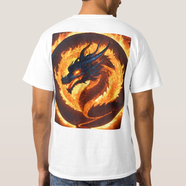 Dreamy Watercolor Dragon T-Shirt Design (Baksida)