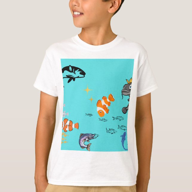 Dreamy Watercolor Fish T-Shirt Design (Framsida)