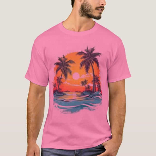 Dreamy Watercolor T-Shirt design med Natura (Framsida)