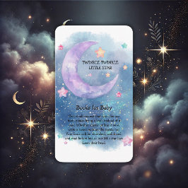 Dreamy Watercolor Twinkle Little Star Baby Shower Tilläggskort