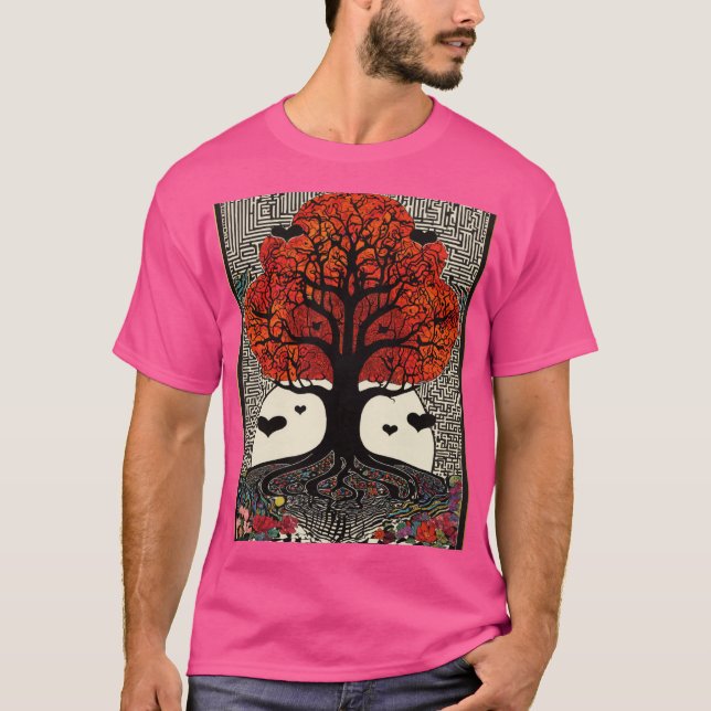 Dreamy Whimsical Nature T-Shirt Design (Framsida)