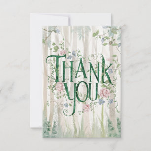 Dreamy Whimsical Skogen Woodland Tack Kort