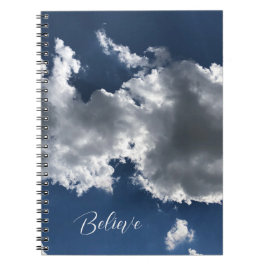 Dreamy White Clouds Photo Spiral Notebook Anteckningsbok