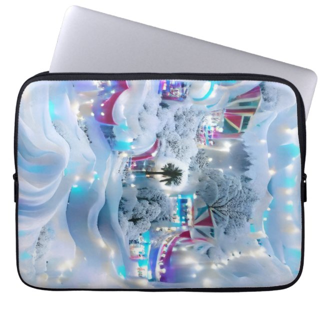 Dreamy Winter Wonderland Ljus Laptop Fodral (Framsidan)