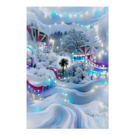 Dreamy Winter Wonderland Ljus Perfect Poster