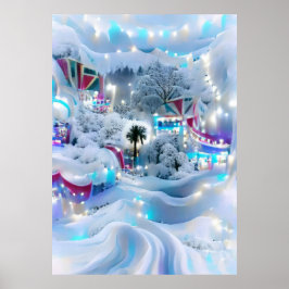 Dreamy Winter Wonderland Ljus Poster