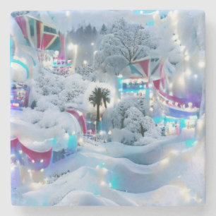 Dreamy Winter Wonderland Ljus Stenunderlägg