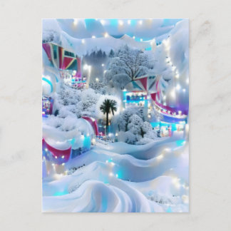 Dreamy Winter Wonderland Ljus Vykort
