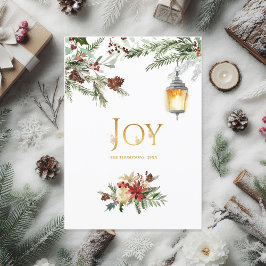 Dreamy Woodland Evergreen Helgdag Photo Helgkort