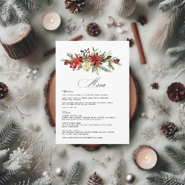 Dreamy Woodland Evergreen Winter Wedding Meny