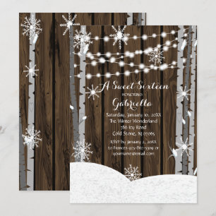 Dreamy Woodland Forest Sweet16 Birthday-inbjudan Inbjudningar