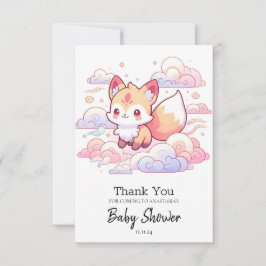 Dreamy Woodland Fox Baby Shower Tack Kort