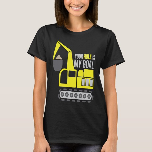 Dredger Heavy Equipment Excavator Operator Dirty W T Shirt (Framsida)