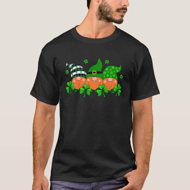 Drei Dwarfs Halt C Happy Day St Patrick Shamrock T Shirt (Framsida)