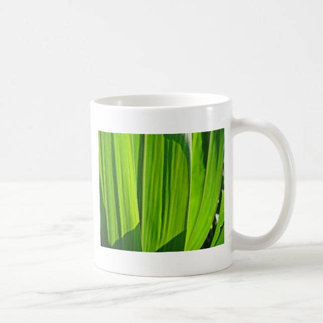 Drei grüne Maisblätter Kaffemugg (Höger)