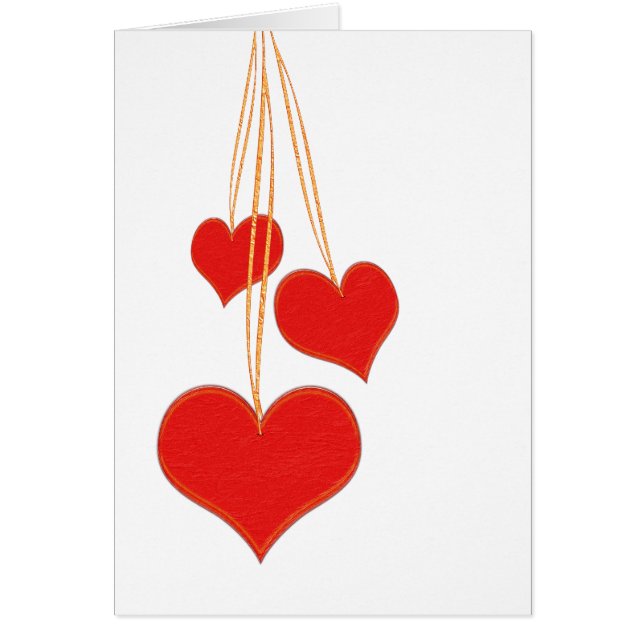 Drei Herzen Hälsningskort (Framsidan)