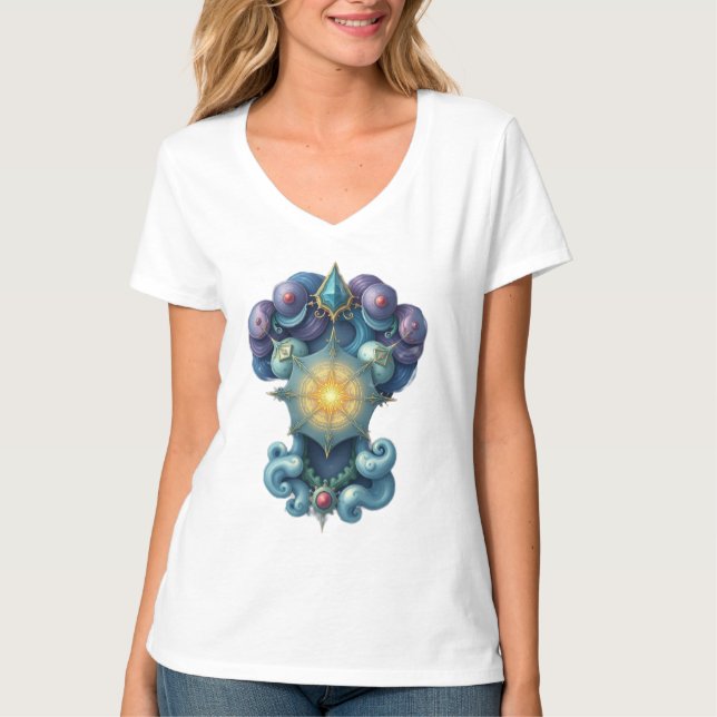 „Drei Sterne – Lichtpfad am Himmel“ T Shirt (Framsida)