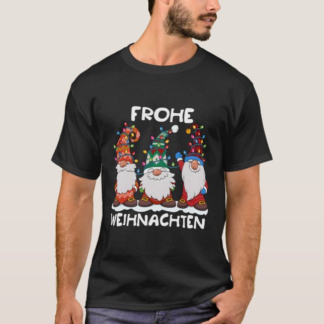 Drei Zwerge Passende Familie Frohe Weihnachten T Shirt (Framsida)
