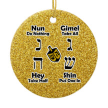 Dreidel anvisningar lyckliga Hanukkah - guld-