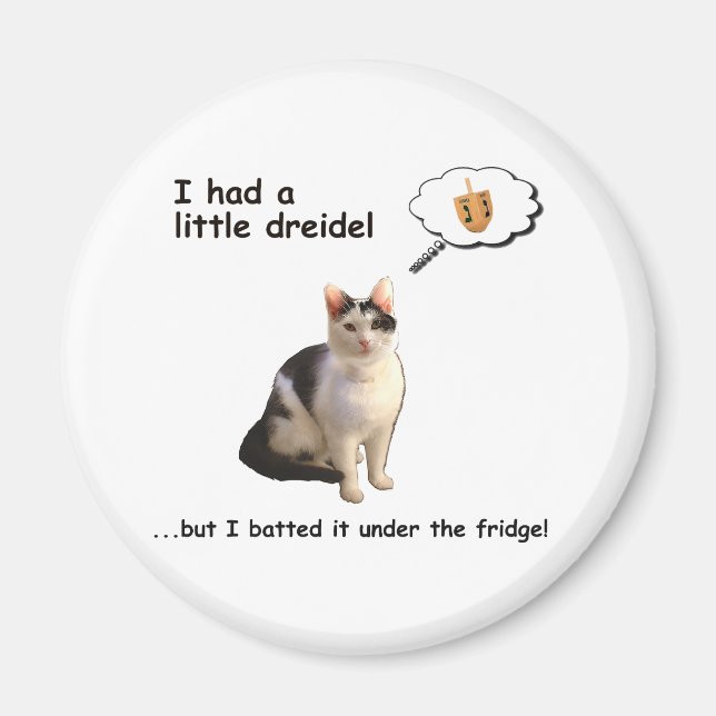 Dreidel Cat Magnet (Framsidan)