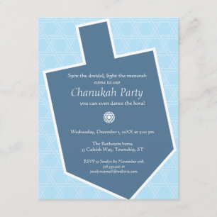 Dreidel Chanukah partyinbjudan Inbjudningar