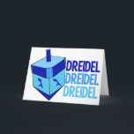 Dreidel Cute Blue Kids Lycklig Hanukkah Helgkort<br><div class="desc">Dreidel dreidel dreidel i tre olika blåa skuggor med en blå dröm för Chanukah. Späd barnens lycklig Hanukkah-kort.</div>