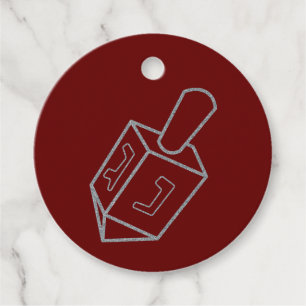 Dreidel Hanukkah Glitter Gåvor Etiketter