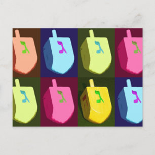 Dreidel Hanukkah vykort