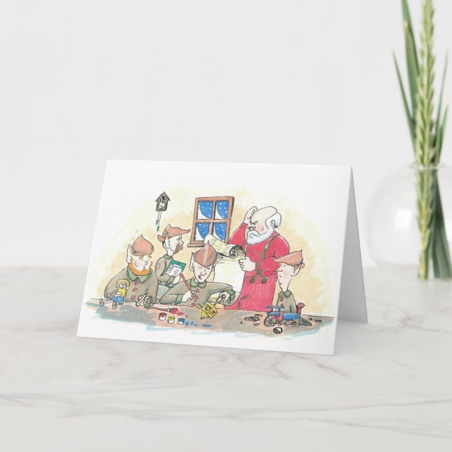 Dreidel i Santa's Workshp Helgkort (Framsida)