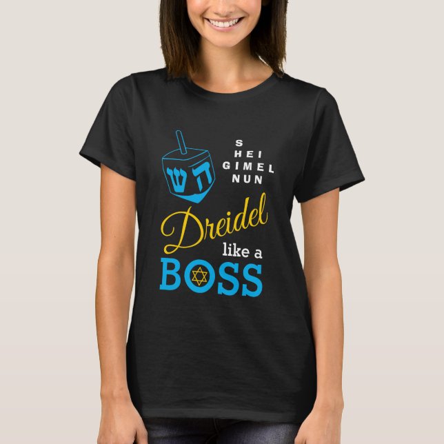 Dreidel like A Chef Hanukkah T Shirt (Framsida)