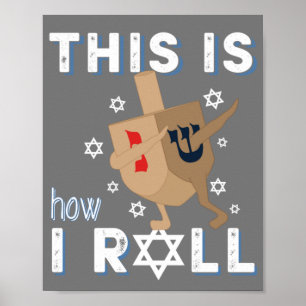Dreidel Menorah Funny Hanukkah Gift Så här är jag Poster