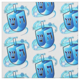 Dreidel snurr med snöflingor tyg